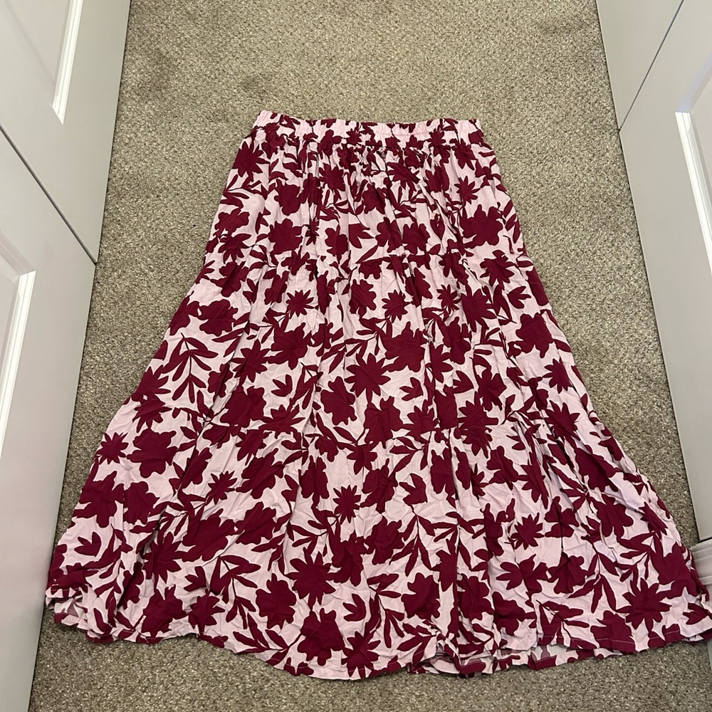 Eloquii purple maxi skirt